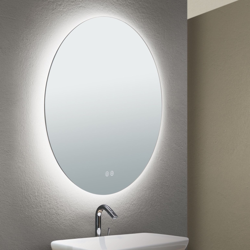 LED Bathroom heated wall mirror with a backlight FOCUS LED/25W/230V 3000/4200/6000K d. 60 cm IP44