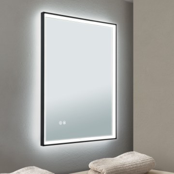 LED Bathroom heated wall mirror with a backlight FRAME LED/48W/230V 3000/4000/6000K 60x45 cm IP44