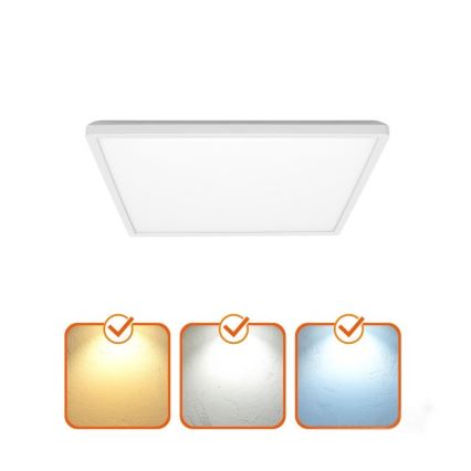 LED Bathroom light with motion and dusk sensor NIVERA LED/12W/230V IP54 3000/4000/6000K 22,5x22,5 cm white + remote control