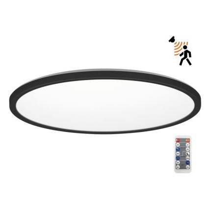 LED Bathroom light with motion and dusk sensor NIVERA LED/32W/230V IP54 3000/4000/6000K d. 42 cm black + remote control