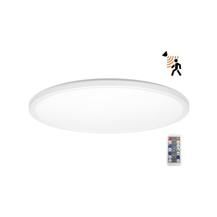 LED Bathroom light with motion and dusk sensor NIVERA LED/32W/230V IP54 3000/4000/6000K d. 42 cm white + remote control
