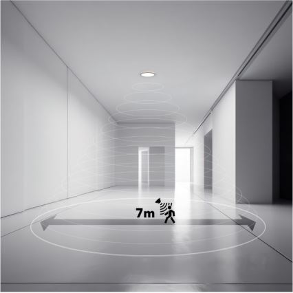 LED bathroom light with motion and dusk sensor NIVERA LED/12W/230V IP54 3000/4000/6000K Ø 22.5 cm white + remote control