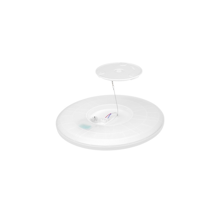 LED bathroom light with motion and dusk sensor NIVERA LED/12W/230V IP54 3000/4000/6000K Ø 22.5 cm white + remote control