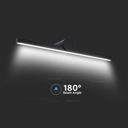 LED Bathroom Mirror Light 10W / 230V / 4000K / IP65 / Black