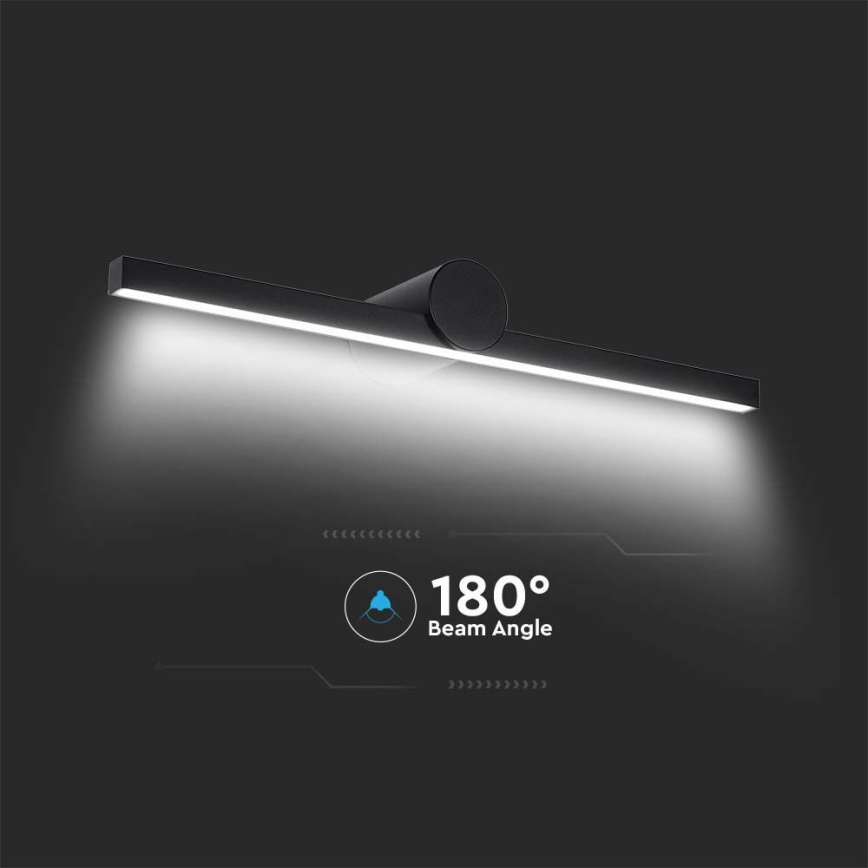 LED Bathroom Mirror Light 10W / 230V / 4000K / IP65 / Black