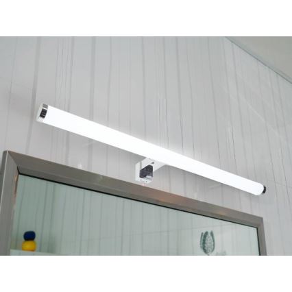 LED Bathroom Mirror Light, 12 W / 230 V, 59.5 cm, IP44, Polished Chrome