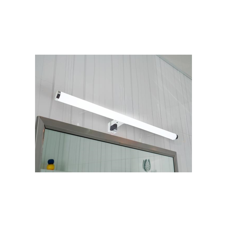 LED Bathroom Mirror Light, 12 W / 230 V, 59.5 cm, IP44, Polished Chrome