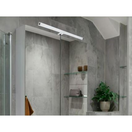 LED Bathroom Mirror Light, 12 W / 230 V, 59.5 cm, IP44, Polished Chrome