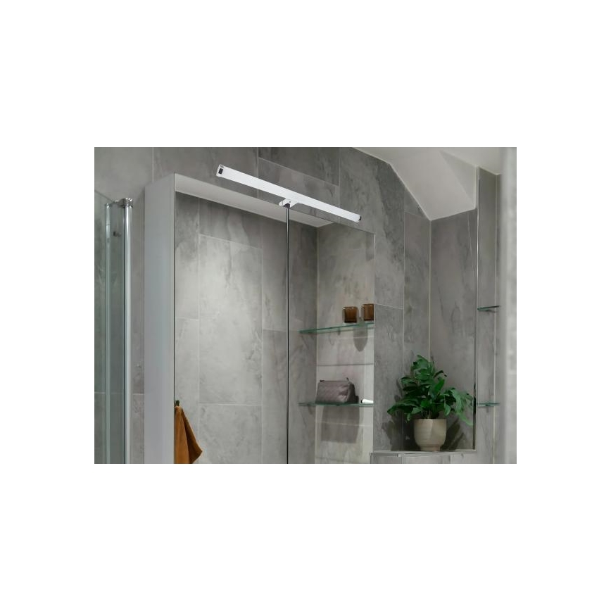 LED Bathroom Mirror Light, 12 W / 230 V, 59.5 cm, IP44, Polished Chrome