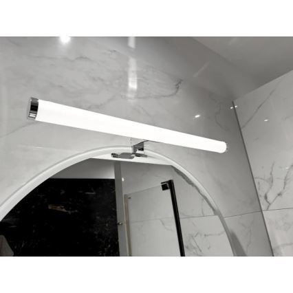 LED Bathroom Mirror Light, 12 W / 230 V, 59.5 cm, IP44, Polished Chrome
