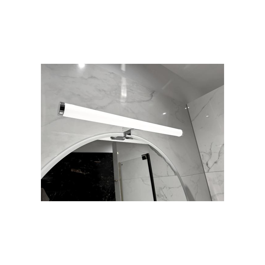 LED Bathroom Mirror Light, 12 W / 230 V, 59.5 cm, IP44, Polished Chrome