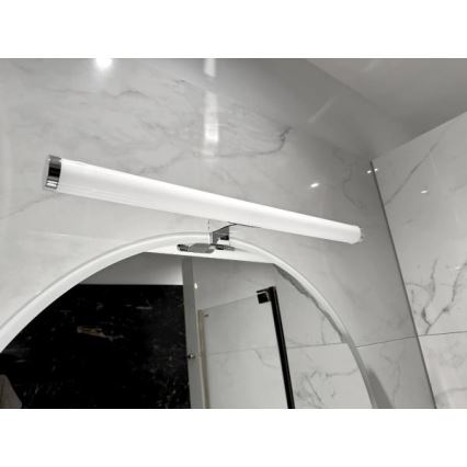 LED Bathroom Mirror Light, 12 W / 230 V, 59.5 cm, IP44, Polished Chrome