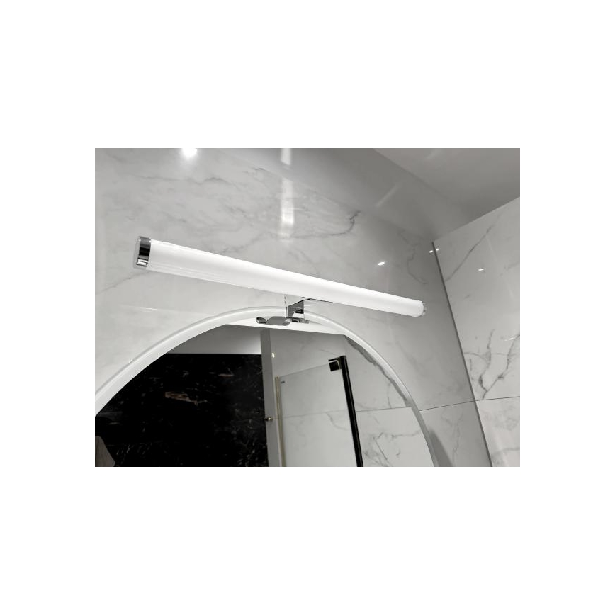 LED Bathroom Mirror Light, 12 W / 230 V, 59.5 cm, IP44, Polished Chrome