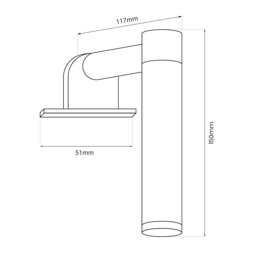 LED Bathroom Mirror Light APA MINI LED/4W/230V IP44 Polished Chrome