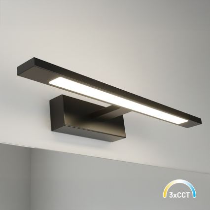KLIMT LED Bathroom Mirror Light 8W/230V 3000/4000/6000K 40 cm IP44 Black