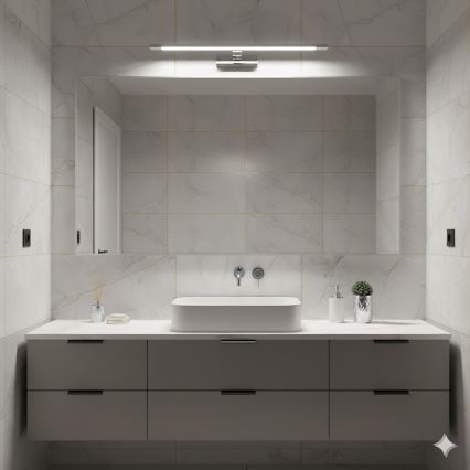 LED Bathroom Mirror Light KLIMT LED/12W/230V 3000/4000/6000K 60 cm IP44 Polished Chrome