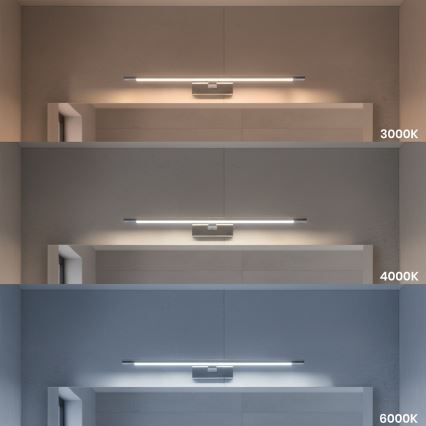 LED Bathroom Mirror Light KLIMT LED/12W/230V 3000/4000/6000K 60 cm IP44 Polished Chrome