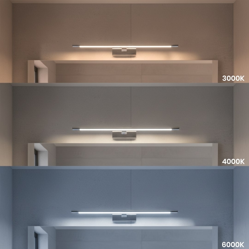 LED Bathroom Mirror Light KLIMT LED/12W/230V 3000/4000/6000K 60 cm IP44 Polished Chrome