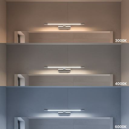 LED Bathroom Mirror Light KLIMT LED/8W/230V 3000/4000/6000K 40 cm IP44 Polished Chrome
