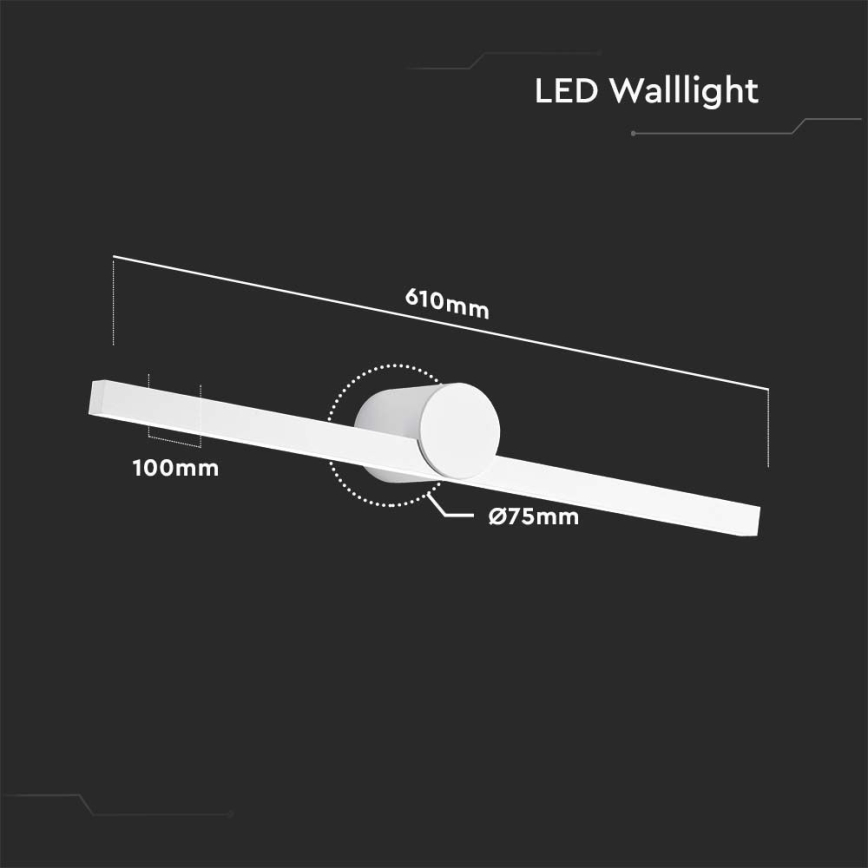 LED Bathroom Mirror Light LED/10W/230V 4000K IP65 White