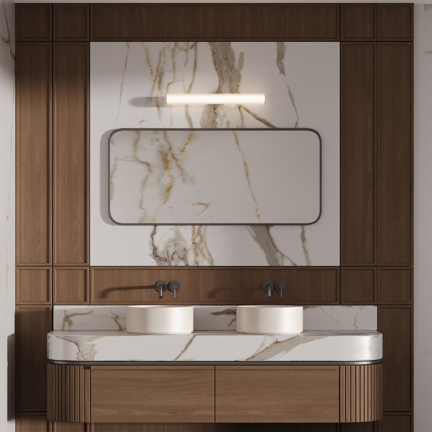 LED Bathroom Mirror Light LINEA/8W/230V/3000/4000/6000K/IP44/45 cm/Gold
