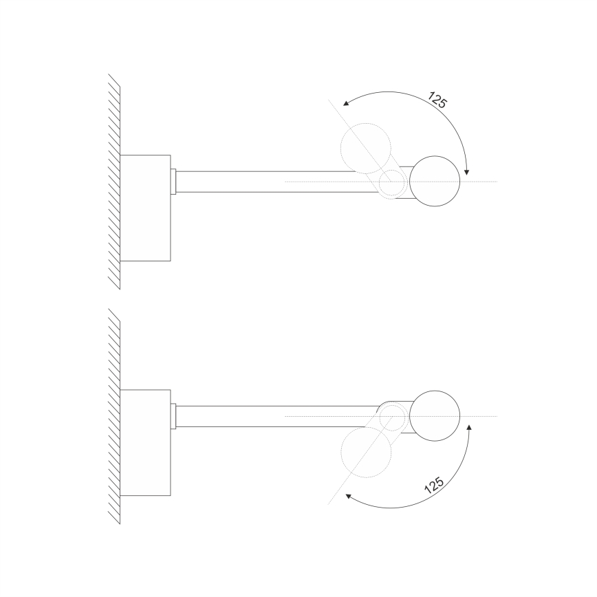 LED Bathroom Mirror Light MIRROR LED/8W/230V 4000K IP44 60 cm Black