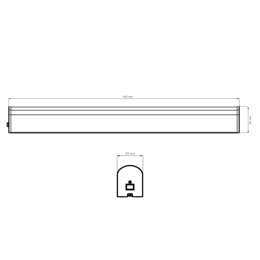 LED Bathroom mirror lighting ALEX LED/15W/230V 4000K 60 cm IP44 black