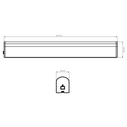 LED Bathroom mirror lighting ALEX LED/8W/230V 4000K 41 cm IP44 black