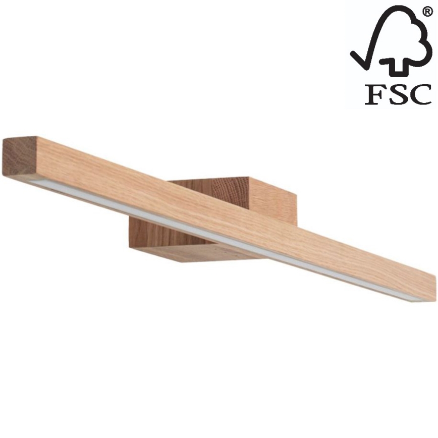 LED Bathroom mirror lighting AQUAVIVA LED/12W/230V 80 cm IP44 oak – FSC certified