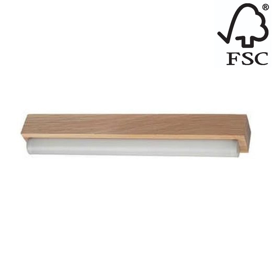 LED Bathroom mirror lighting AQUAVIVA LED/6W/230V 39 cm IP44 oak – FSC certified