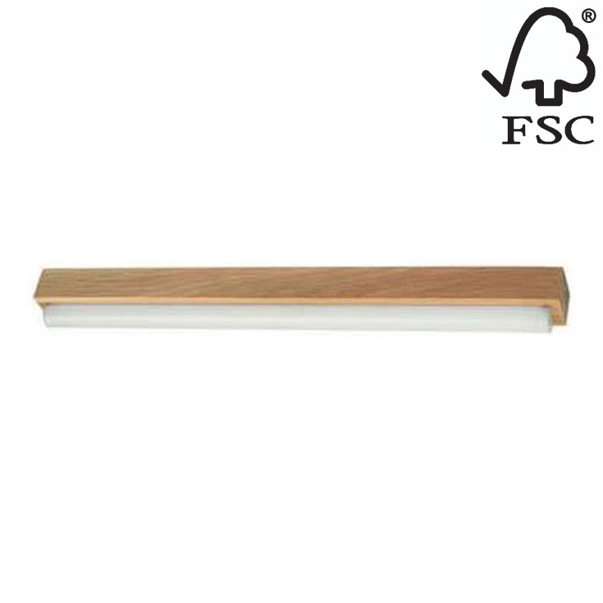 LED Bathroom mirror lighting AQUAVIVA LED/9W/230V 59 cm IP44 oak – FSC certified