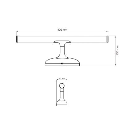 LED Bathroom mirror lighting ARMONA LED/6W/230V 4000K 40 cm IP44 shiny chrome