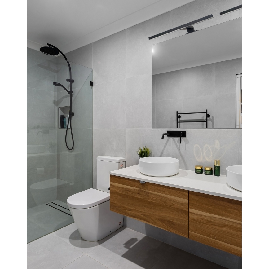 LED Bathroom mirror lighting LED/8W/230V 4000K 50 cm IP44 black
