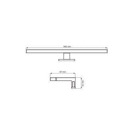 LED Bathroom mirror lighting MILOS LED/5W/230V 4000K 30 cm IP44 shiny chrome