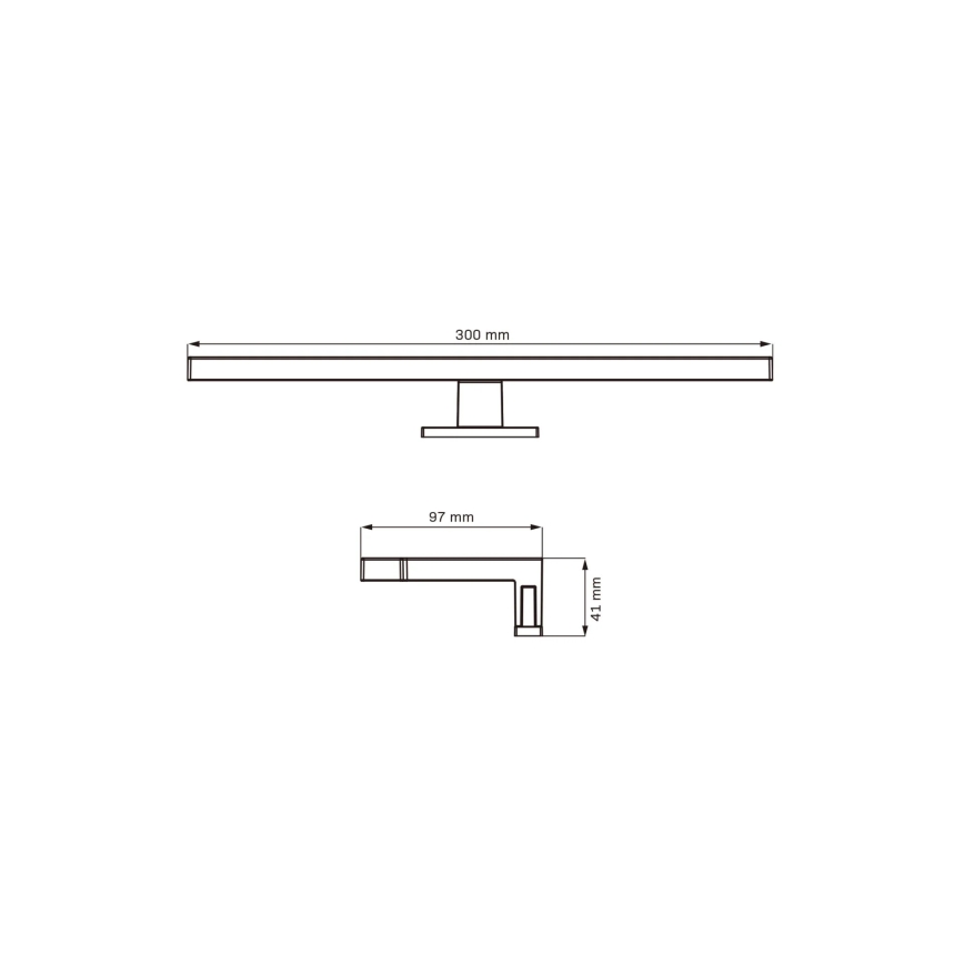 LED Bathroom mirror lighting MILOS LED/5W/230V 4000K 30 cm IP44 shiny chrome