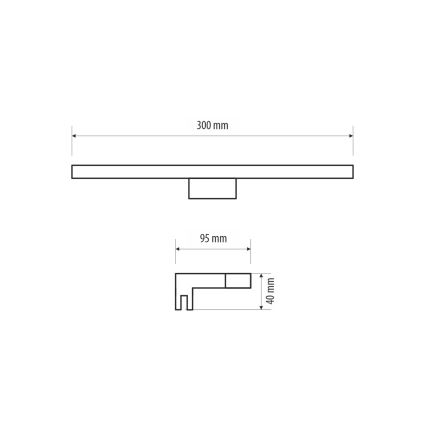 LED Bathroom mirror lighting MIRROR LED/5W/230V 30 cm IP44 shiny chrome