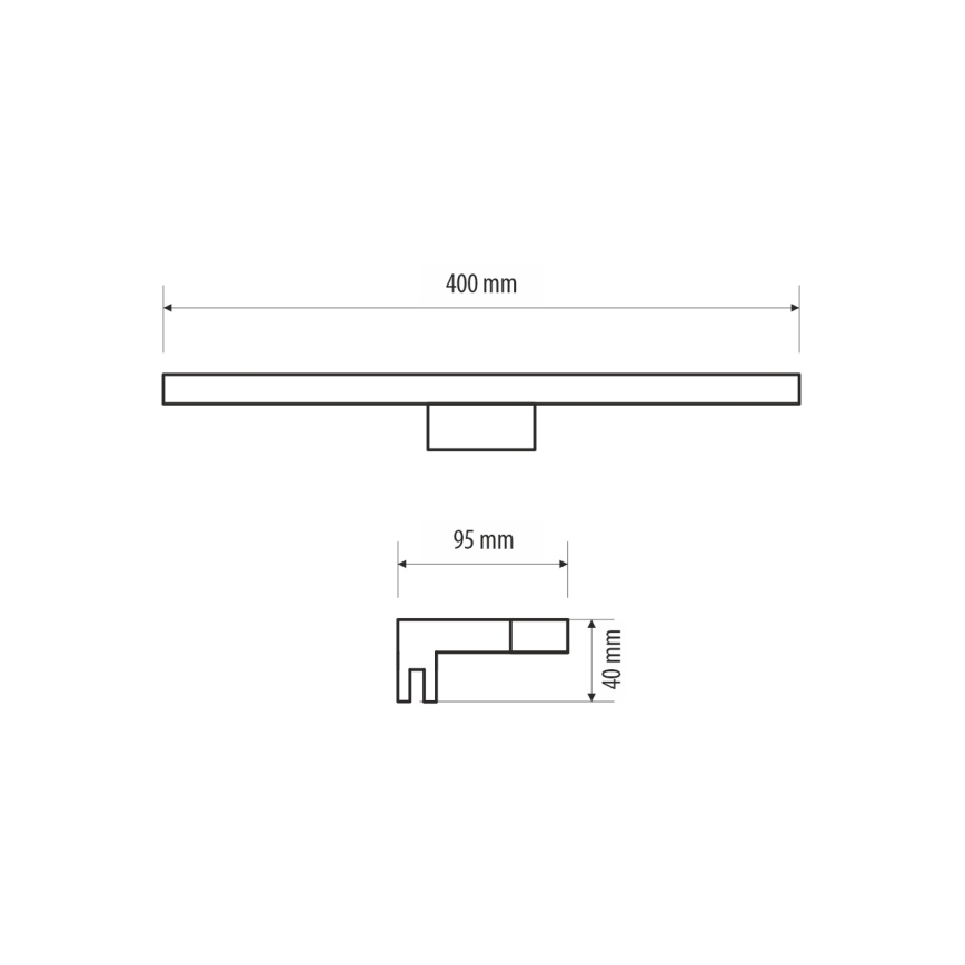 LED Bathroom mirror lighting MIRROR LED/6W/230V 40 cm IP44 shiny chrome