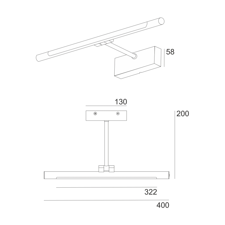 LED bathroom mirror lighting MIRROR LED/6W/230V 4000K IP44 40 cm black