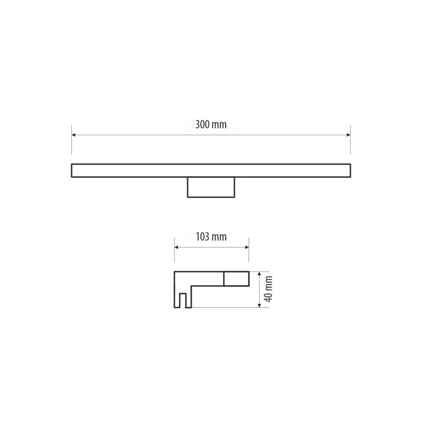 LED Bathroom mirror lighting MIRROR LED/8W/230V 30 cm IP44 shiny chrome