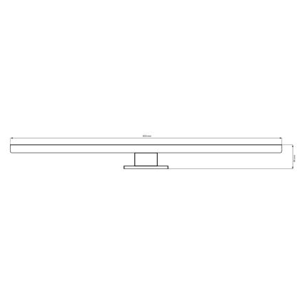 LED Bathroom mirror lighting SAMOS LED/15W/230V 4000K 90 cm IP44 black
