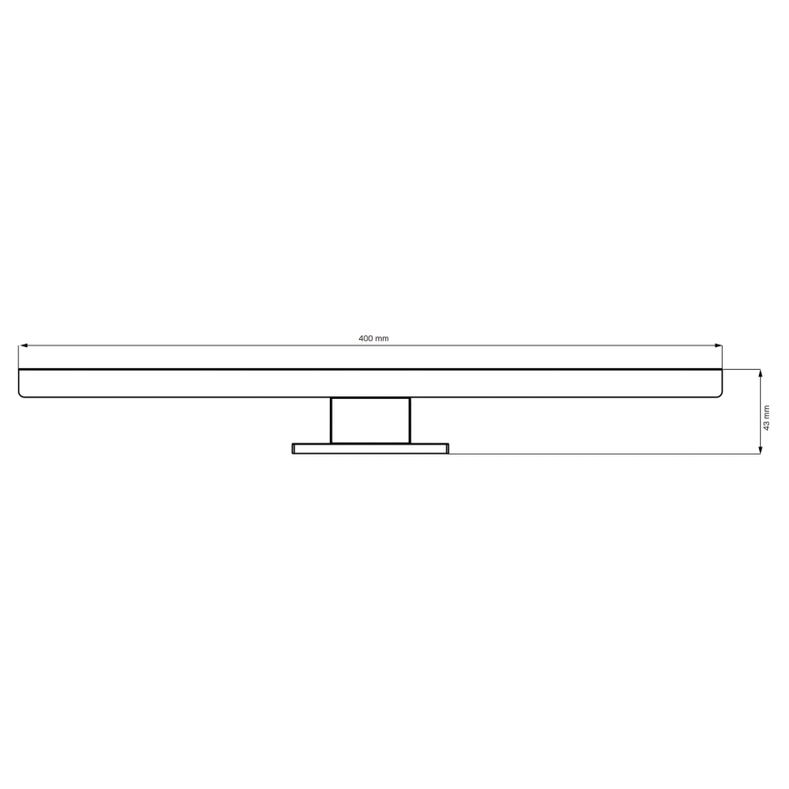 LED Bathroom mirror lighting SAMOS LED/8W/230V 4000K 40 cm IP44 black