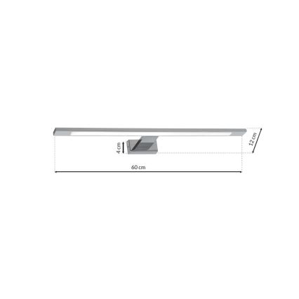 LED Bathroom mirror lighting SHINE LED/12W/230V IP44 shiny chrome