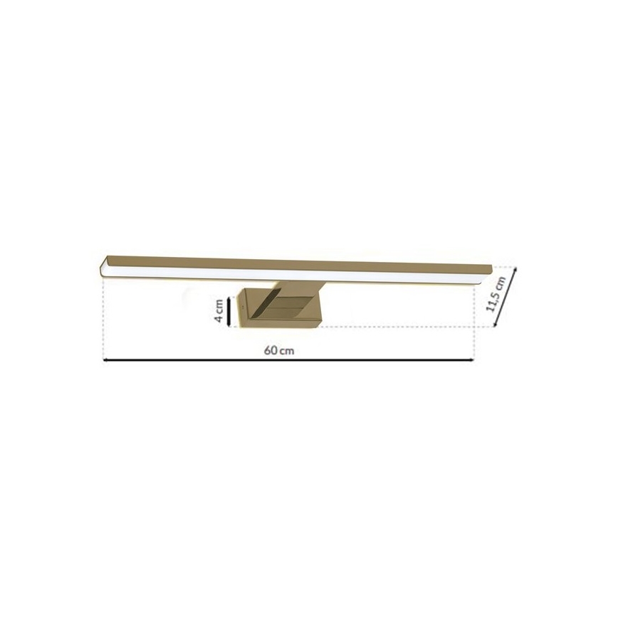 LED Bathroom mirror lighting SHINE LED/13.8W/230V 60 cm IP44 brass