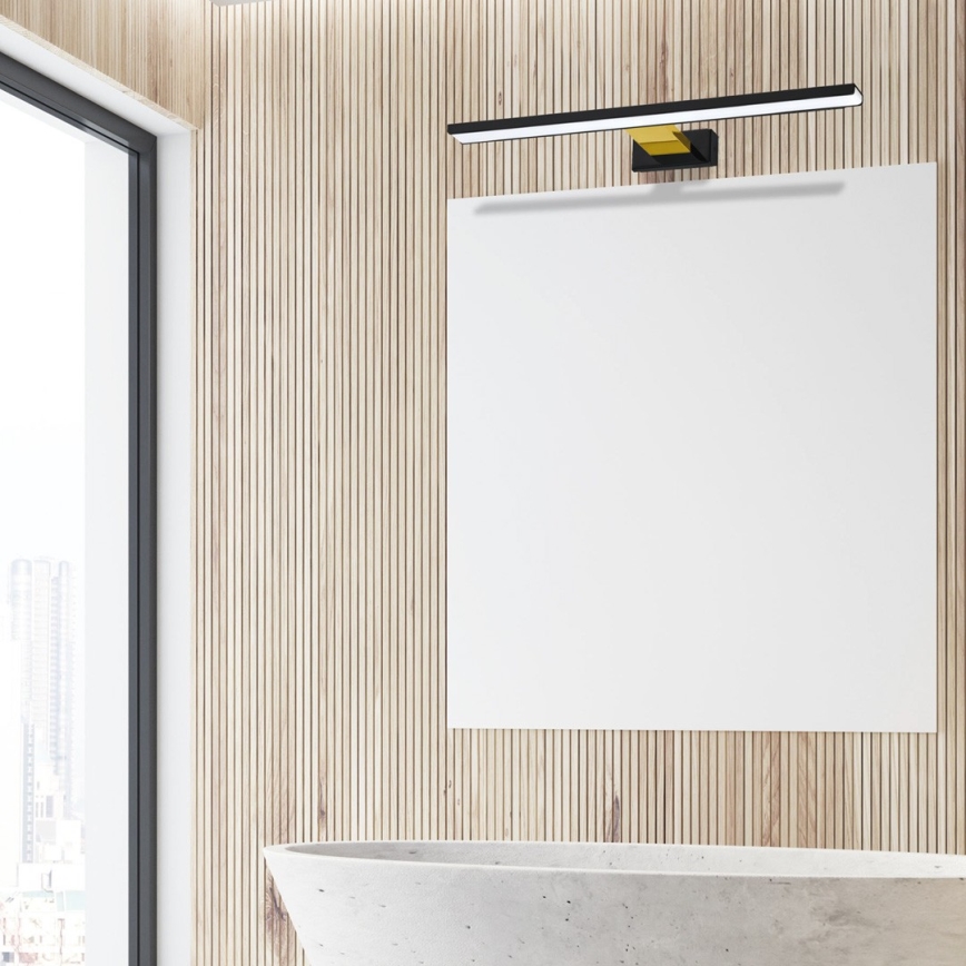 LED Bathroom mirror lighting SHINE LED/13,8W/230V IP44 black/gold
