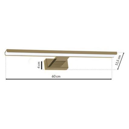 LED Bathroom mirror lighting SHINE LED/13,8W/230V IP44 brass