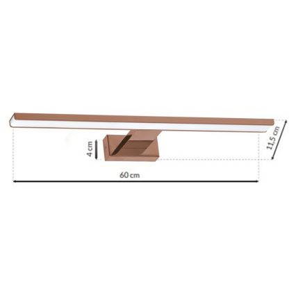 LED Bathroom mirror lighting SHINE LED/13,8W/230V IP44 Rose gold