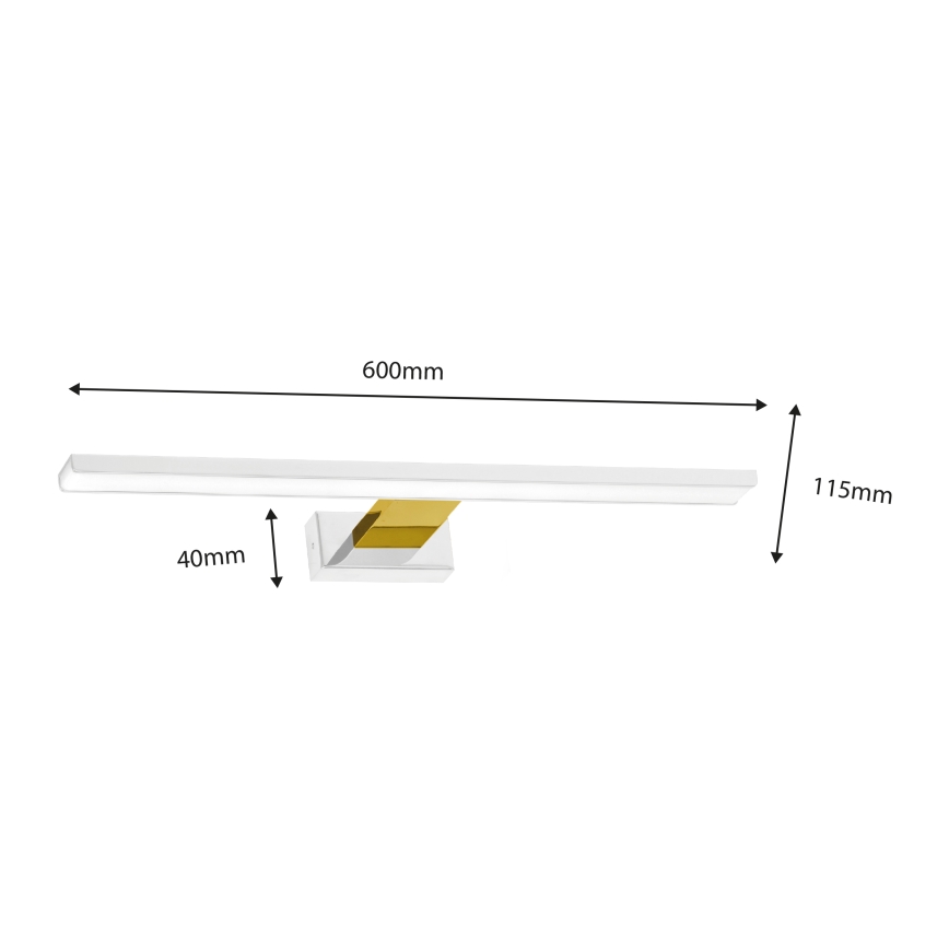 LED Bathroom mirror lighting SHINE LED/13,8W/230V IP44 white/gold