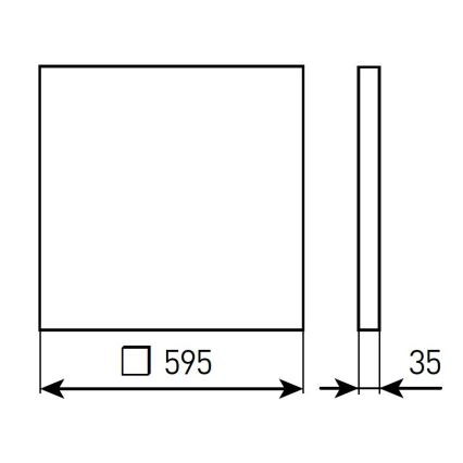 LED Dimmable bathroom recessed ceiling panel STELLA LED/28/32/36/40W/230V 59,5x59,5 cm CRI 90 IP44 white