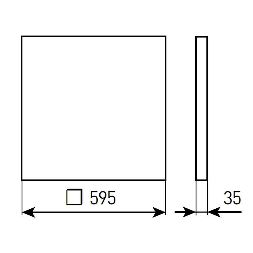 LED Dimmable bathroom recessed ceiling panel STELLA LED/28/32/36/40W/230V 59,5x59,5 cm CRI 90 IP44 white