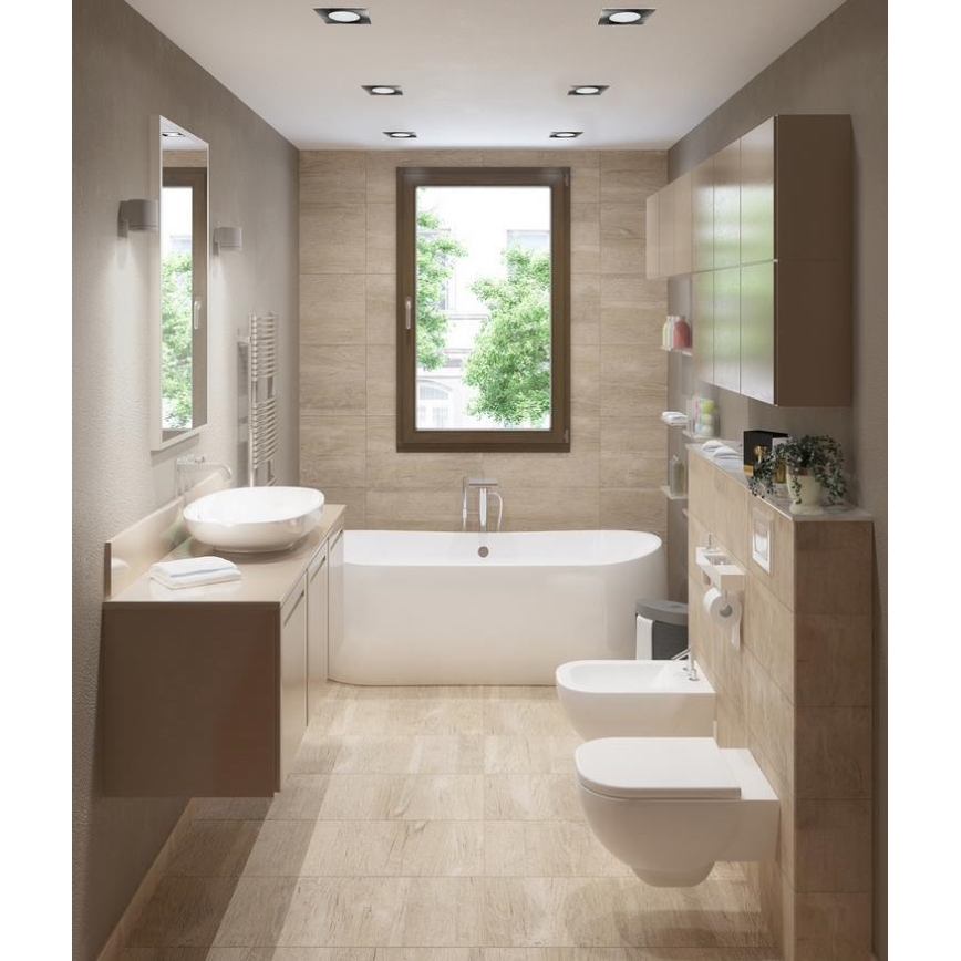 LED Bathroom Recessed Ceiling Light BONO LED/8W/230V 3000K IP65 Matte Chrome